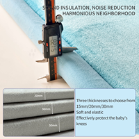 Tapis Tatami en Mousse à Mémoire de Forme Épaisse Fabriqué à la Machine de Haute Qualité, 1 Pièce, pour Intérieur, Salon, Chambre, Antidérapant, Zone de Yoga