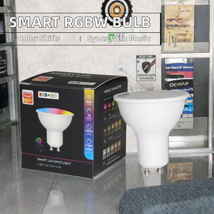 Rgbw thay đổi màu sắc nhôm thông minh Spotlight bóng đèn âm nhạc đồng bộ hóa Alexa Google trợ lý Wifi kiểm soát GU10 dẫn theo dõi ánh sáng <span class=keywords><strong>AC</strong></span> - Product Image 2