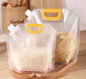 Plastic Food Grade Bags Handle Moisture-Proof Insect-Proof Kitchen for Beer Grains Juice Storage Boxes <b>Bins</b> - Product Image 2