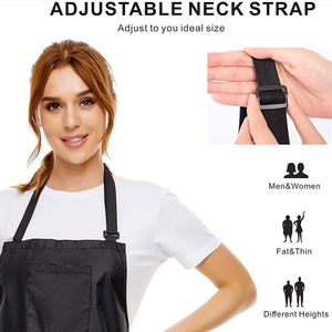 All'ingrosso Logo personalizzato impermeabile in <span class=keywords><strong>nylon</strong></span> appeso per la pulizia del supermercato Chef stilista barbiere ristoranti bellezza grembiule per unghie - Product Image 2