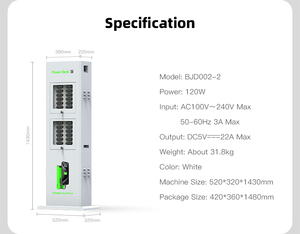 Estación <span class=keywords><strong>de</strong></span> <span class=keywords><strong>alquiler</strong></span> impermeable <span class=keywords><strong>de</strong></span> 24 ranuras con pantalla Powerbank compartido muelle <span class=keywords><strong>de</strong></span> carga máquina expendedora en <span class=keywords><strong>alquiler</strong></span> - Product Image 5