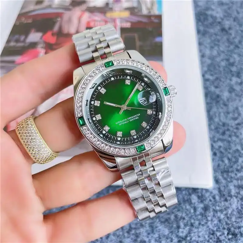 Fashion classic style watch women men stainless steel Luxury WristWatch top famous brand ladies couples watches gifts