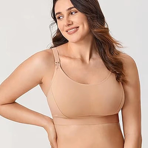 Soutien-Gorge d'Allaitement Sans <span class=keywords><strong>Armature</strong></span> Grande Taille, Soutien-Gorge en Coton Dos Nageur Ultra-Confortable - Product Image 4