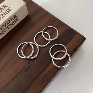 S925 Sterling <b>Silver</b> Geometric <b>Ring</b> Unisex <b>Plain</b> Wave Design Fashion Jewelry Gift - Product Image 2