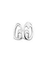 Grillz Dentaires Hip Hop Cœur Creux, Dorés, Double Teinte Brillante, Bijoux Dentaires Cool pour Femmes Hommes, Accessoires de Dents de Vampire à Porter au Quotidien