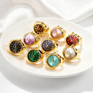 Customizable Fashion Gift Minimalist Y2K Round <strong>Digital</strong> <strong>Watch</strong> Ring Quartz Finger <strong>Watch</strong> Rings for <strong>Women</strong> - Product Image 3