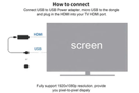 Doonjiey Anycast M9 Plus – Dongle sans fil pour écran Wifi, récepteur de Dongle HDTV Dual Core 1080P HD TV Stick adaptateur HDTV
