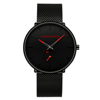 Jam Tangan Pria Hannah Martin 1240 Anti Air Trend Korea Versi Terbaru Fashion Kasual Second Hand Tali Baja Mesh Quartz