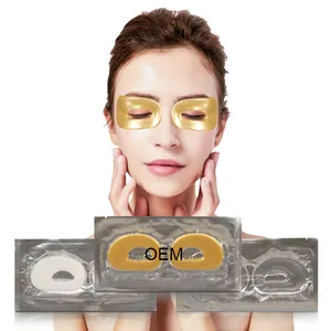 Wholesale Reduce Dark Circle Pure Mineral Gold 24k Collagen Crystal Eye Mask