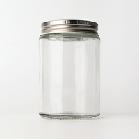 Frascos de Vidrio Transparentes de Grado Alimenticio de Alta Calidad de 100 ml, 150 ml, 180 ml, 250 ml, 280 ml, 380 ml, 500 ml para Almacenamiento de Mermelada