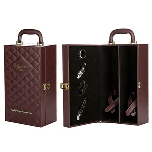 Fabrik Großhandel <span class=keywords><strong>2</strong></span> Flasche Leder Wein Präsentation sbox Großhandel Wein Geschenk <span class=keywords><strong>box</strong></span> Verpackung und benutzer definierte Wein Versand boxen - Product Image 4