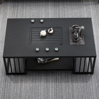 Table basse de bureau en pierre cuite au feu, style Kung Fu, simple et moderne, nouveau style chinois, avec massage rotatif et port USB mobile