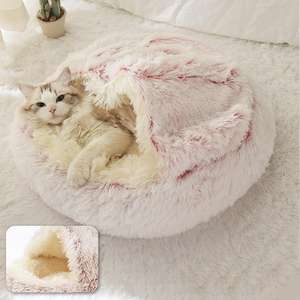 Doratamazon — panier-<span class=keywords><strong>lit</strong></span> pour animaux domestiques, Long, en peluche, calmant, personnalisé, moderne, multifonctions, pour chat et chien, à la mode, amovible, confortable, rond, vente en gros - Product Image 4