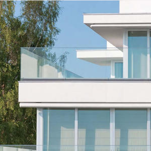 현대적인 디자인 U 채널 프레임리스 난간 난간 발코니 유리 알루미늄 계단 난간 - Product Image 4