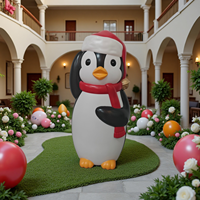 Décorations de Noël en forme de pingouin de dessin animé en PP créatif, ornements cadeaux, décoration intérieure/extérieure, vente en gros