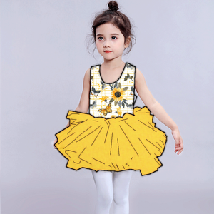 Leche seda <span class=keywords><strong>vaca</strong></span> diseño bebé infantil lindo sin mangas niños niñas tul Boutique vestido niños tutú vestido - Product Image 2