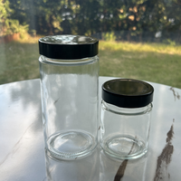 Weithalsglas 250 ml 8 oz für Salsa, Lebensmittelaufbewahrung, Chiliöl, Knusperkerne, Marmelade, Honig, Gewürze mit Gold-, Schwarz- oder Silberfarbenem Schraubverschluss