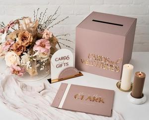 Tùy chỉnh Acrylic thẻ hộp đám cưới lưu bút thẻ và quà tặng dấu hiệu - Product Image 1