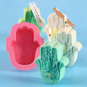 MUYULINS Creative DIY Hamsa Candle Silicone Magic <b>Hand</b> Fatima Resin Craft <b>Mold</b> - Product Image 1