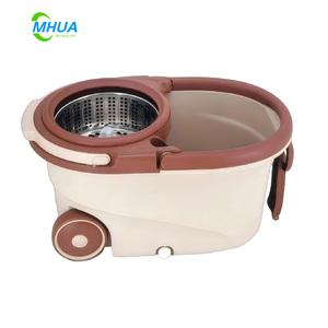 Kits de fregona giratoria de lujo con poste de acero Cubos con ruedas que ahorran trabajo para una limpieza simple del piso por parte de los fabricantes - Product Image 5