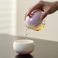 Service à thé en céramique pour voyage en plein air, créatif, souvenir, ensemble portable une tasse et une théière, cadeau en forme de gourde