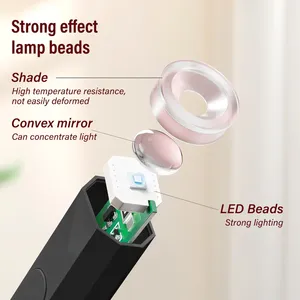 Lámpara de Uñas Portátil Recargable de Secado Rápido, Tipo Bolígrafo, Profesional, para Uso Doméstico y Familiar, con Pantalla de Tiempo, Mini Secador de Uñas UV LED - Product Image 5