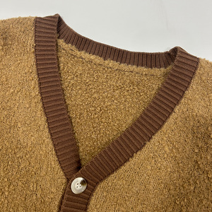 Unisex kış OEM işlemeli LOGO v yaka triko özel erkek bulanık pamuk tiftik hırka kazak yeni özelleştirilebilir hırka - Product Image 4