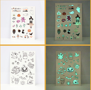 Venta caliente tatuajes temporales cuerpo personalizado que brilla en la oscuridad tatuaje pegatina cartón tatuaje pegatina impresión - Product Image 2