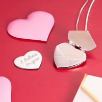 Enveloppe en forme de cœur en or 18 carats personnalisée avec nom Lettre photo Boîte Chaîne Collier tendance en plaqué or Pendentif Accessoire de bijouterie élégant