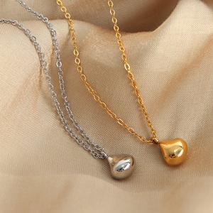 Water Drop O-shaped <b>Chain</b> Necklace <b>Titanium</b> Steel 18k Gold Colorless and Versatile Collar <b>Chain</b> Jewelry Gold Plated Jewelry 2026 - Product Image 1