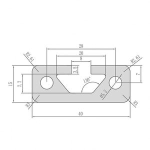 Profils industriels en alliage d'aluminium norme européenne 1540, rail de guidage, cadre de ligne de montage, série 6000, section carrée T3-T8, tempérage et découpe - Product Image 2