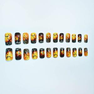 Fournitures pour Ongles Produits <span class=keywords><strong>de</strong></span> Beauté Ongles Presse sur Ongles Halloween Chauve-Souris <span class=keywords><strong>Nuit</strong></span> Arbre Flétri Ongles Wearable Artificial Tips Charms - Product Image 3