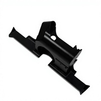Pièces tournées sur commande par usinage CNC de précision 5 axes, articulation de bras robotique, lien courbé, support en aluminium, support de montage noir