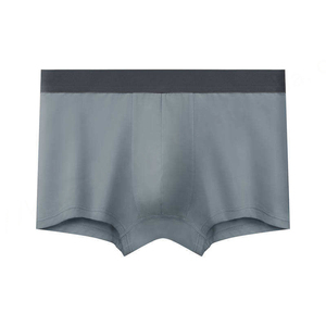 Venta al por mayor de calzoncillos de hombre con logotipo personalizado Modal Color sólido transpirable Bóxer corto ropa interior de verano para hombre - Product Image 5