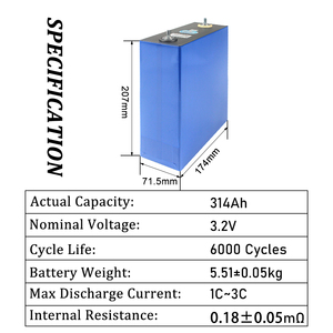 Batería CATL 3.2V 314Ah con terminales M6, batería de iones de litio prismática CATL LFP314 para energía de respaldo, en stock en la UE con envío DDP. - Product Image 2