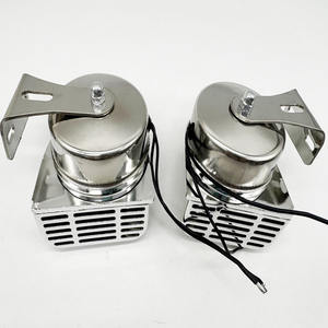 Corne de voiture électrique compacte en acier inoxydable pour alimentation 12V, haut-parleur électrique bidirectionnel pour voiture, bateau, <span class=keywords><strong>moto</strong></span> - Product Image 5