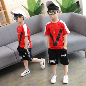Ensemble de vêtements de sport pour garçon, mode été 2020, t-shirt à manches courtes, shorts, tenues décontractées pour adolescents, ensembles de vêtements pour enfants - Product Image 3