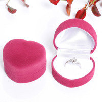 Boîte d'emballage de bijoux en velours et plastique en forme de cœur FENFEN, personnalisable avec logo, pour bagues – Meilleures ventes