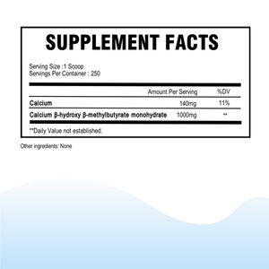Suplemento de Nutrición Deportiva, HMB en Polvo con Calcio, Sin Gluten, Marca Privada OEM, para Apoyo Muscular - Product Image 3