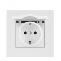 Interrupteur mural et prise de courant de haute qualité, série EU, grand panneau plat, pour la maison, produit électrique domestique