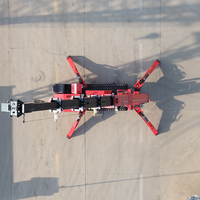 Mini-grue araignée compacte à châssis étroit, adaptable aux portes d'ascenseur, rotation à 360 degrés, stabilisateurs hydrauliques