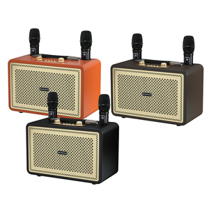 Boomsbass Giá Rẻ Không Dây Bằng Gỗ Ca Hát Hộp Loa Với Dual UHF Microphone Di Động Bluetooth Hệ Thống Âm Thanh Điện Cho Karaoke - Product Image 4