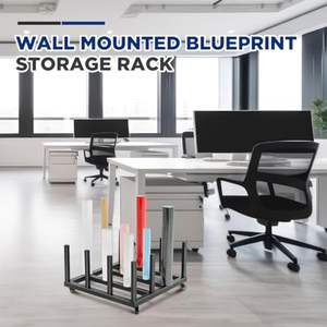 Porte-rouleaux de vinyle 16 rouleaux, organisateur de <span class=keywords><strong>tourne</strong></span>-disques à noyau carré - Product Image 3