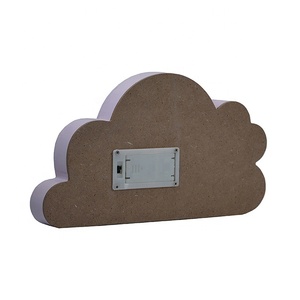 Chine vente en gros de <span class=keywords><strong>bois</strong></span> nuage LED veilleuses chapiteau nuage signes lampe de table à piles - Product Image 4