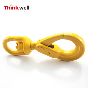Gancho de elevación con ojo giratorio universal Thinkwell, autoblocante, grado G80, para elevación. - Product Image 2