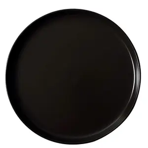 Platos de vajilla de restaurante nórdico negro de hotel de fábrica, platos de porcelana, platos de cena de cerámica, platos de vajilla para restaurante