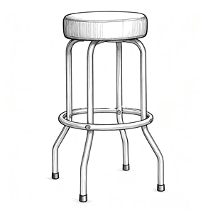 Patas Redondas Ajustables de Hierro Modernas y Personalizables para <span class=keywords><strong>Sillas</strong></span> de Bar, de <span class=keywords><strong>4</strong></span> Patas, para Uso en Oficina, Desmontadas y Enviadas - Product Image 4