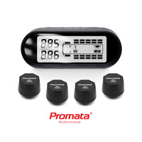 Système de surveillance de pression des pneus (TPMS) Promata Mata T2S pour camions, 6 à 22 pneus, avec affichage solaire, moniteur de pression 203 PSI pour camions et autobus rigides