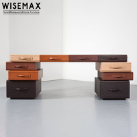 WISEMAX FURNITURE Décoration de luxe pour hall d'hôtel Table console Table d'entrée et de couloir Coiffeuse en bois massif avec tiroirs pour chambre à coucher