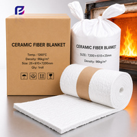 Couverture en fibre céramique aiguilletée dense en rouleau 1260C 128Kg/m³ pour projets de contrôle de la perte de chaleur des portes de fours céramiques